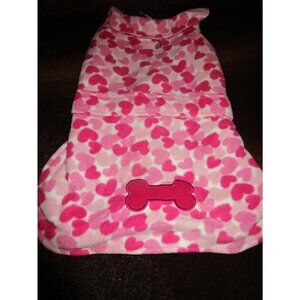 NWT East Side Collection Heart Fleece Jacket Dog Pink Dog Puppy Coat L Large